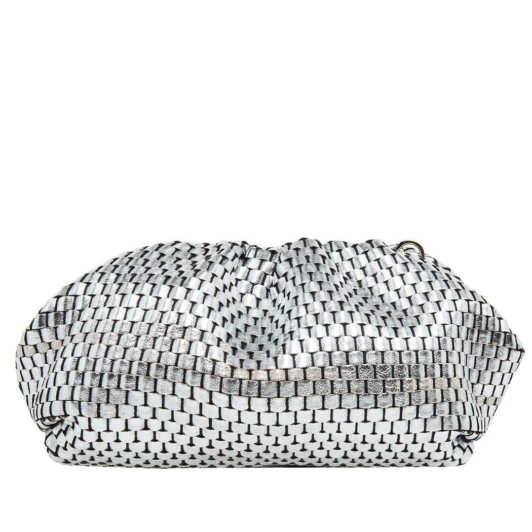 Azure Kadın Omuz Askılı Örgü Deri Clutch