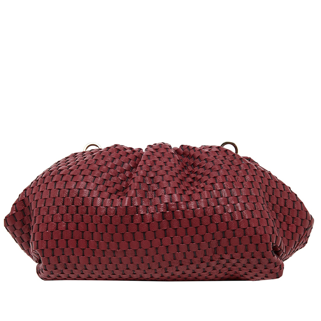 Azure Kadın Omuz Askılı Örgü Deri Clutch