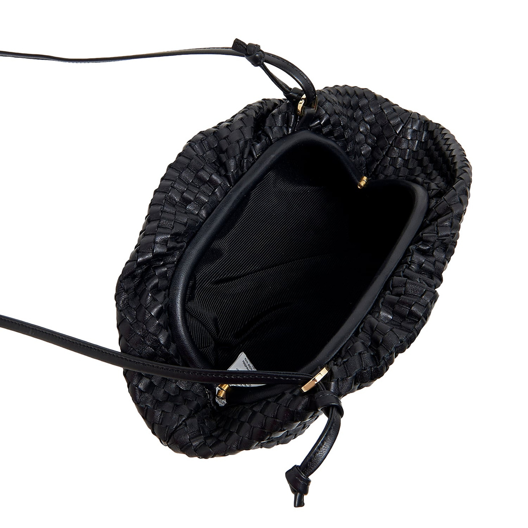 Azure Kadın Omuz Askılı Örgü Deri Clutch