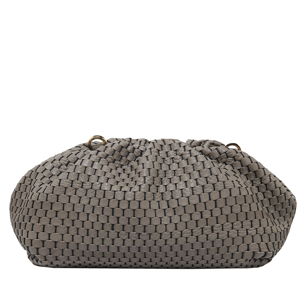 Azure Kadın Omuz Askılı Örgü Deri Clutch