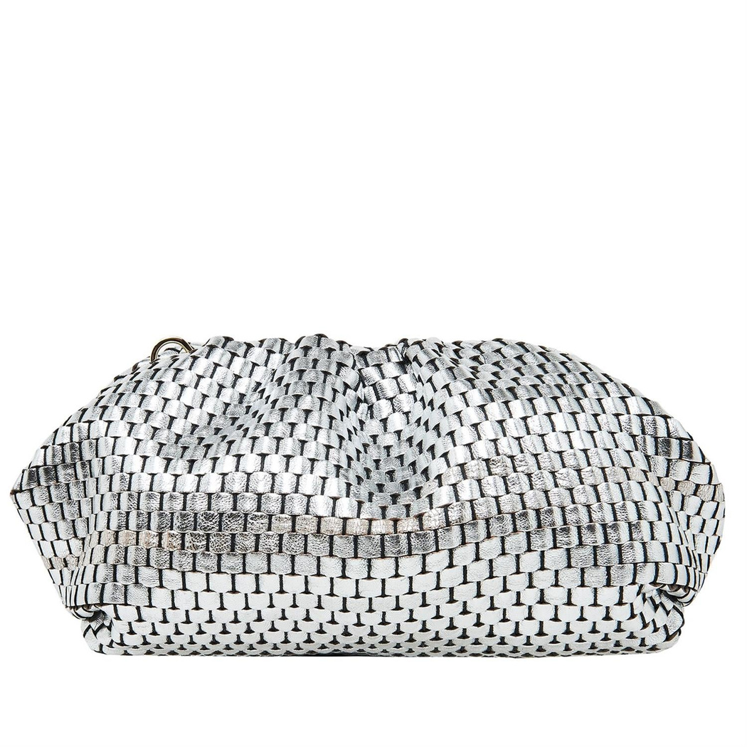 Azure Kadın Omuz Askılı Örgü Deri Clutch