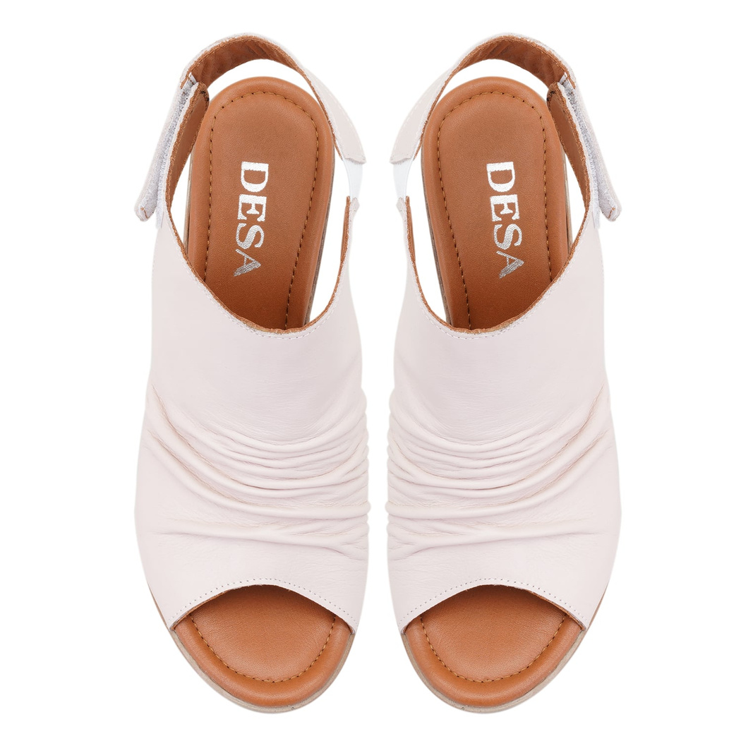 Baily Pudra Kadın Topuklu Deri Sandalet