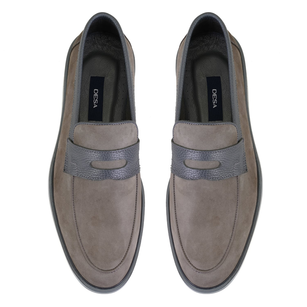 Barnes Gri Erkek Nubuk Deri Günlük Ayakkabı