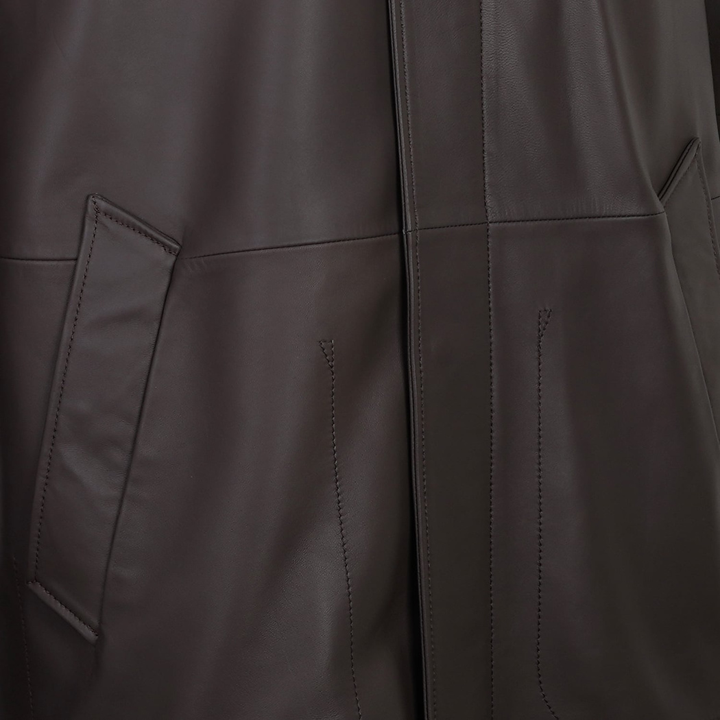 Bastion Kahve Erkek Deri Palto