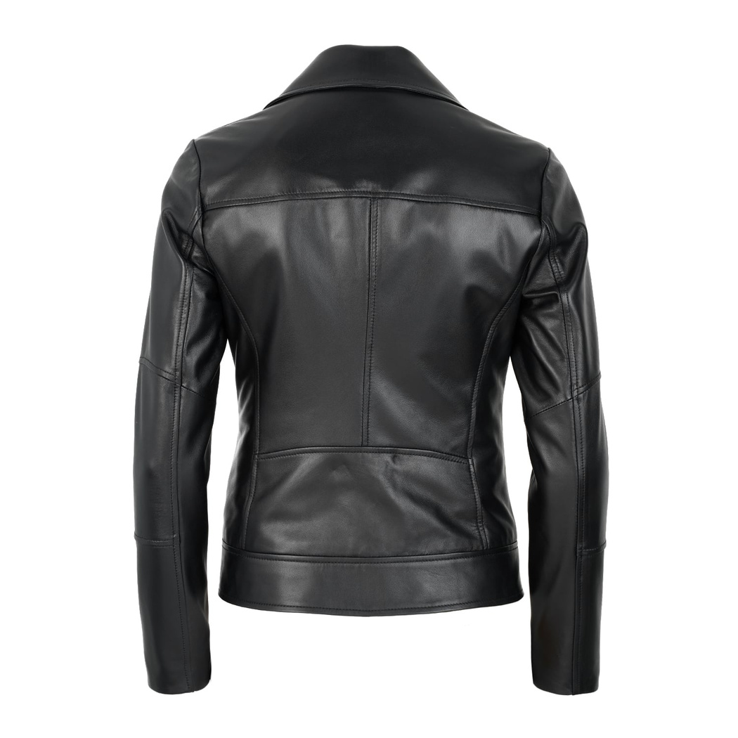 Beatrix Kadın Deri Biker Ceket