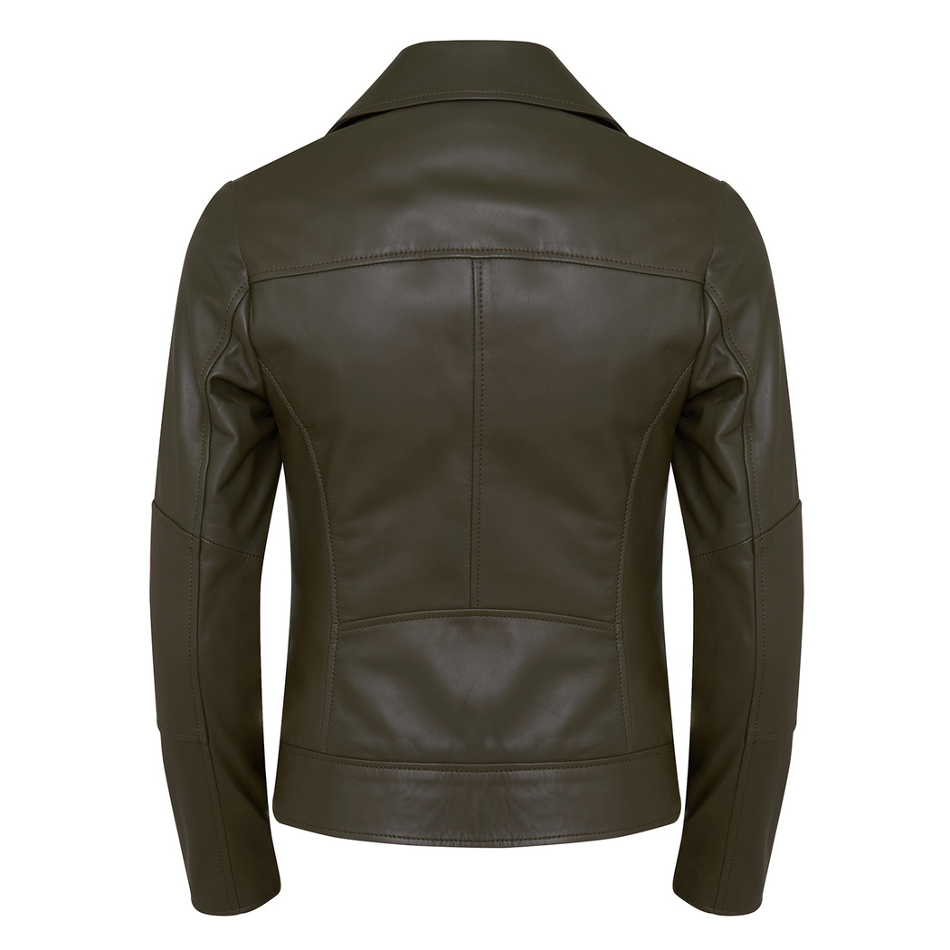 Beatrix Kadın Deri Biker Ceket