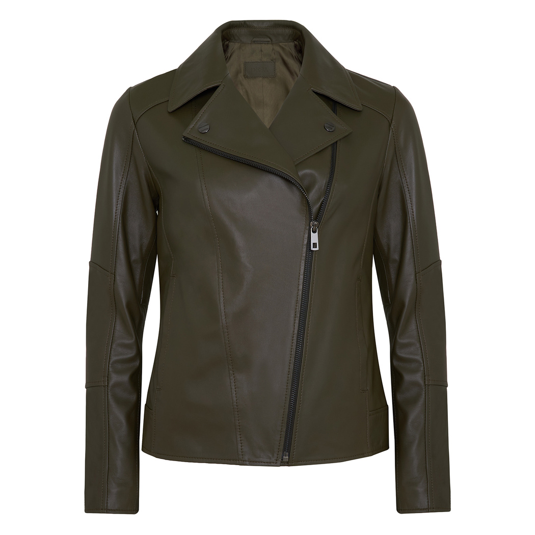 Beatrix Kadın Deri Biker Ceket