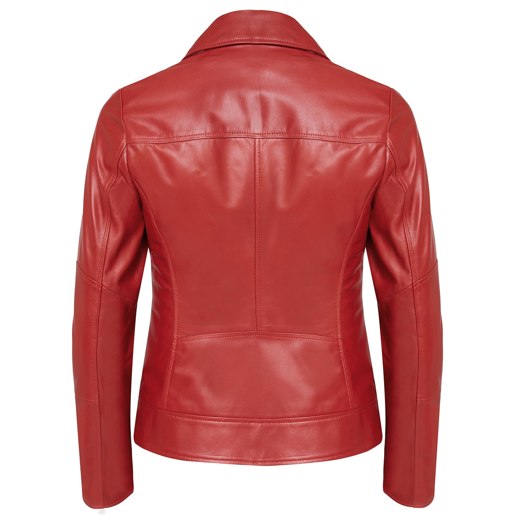 Beatrix Kadın Deri Biker Ceket