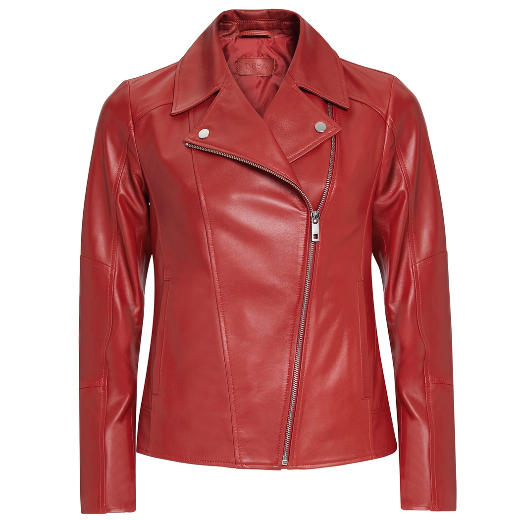 Beatrix Kadın Deri Biker Ceket