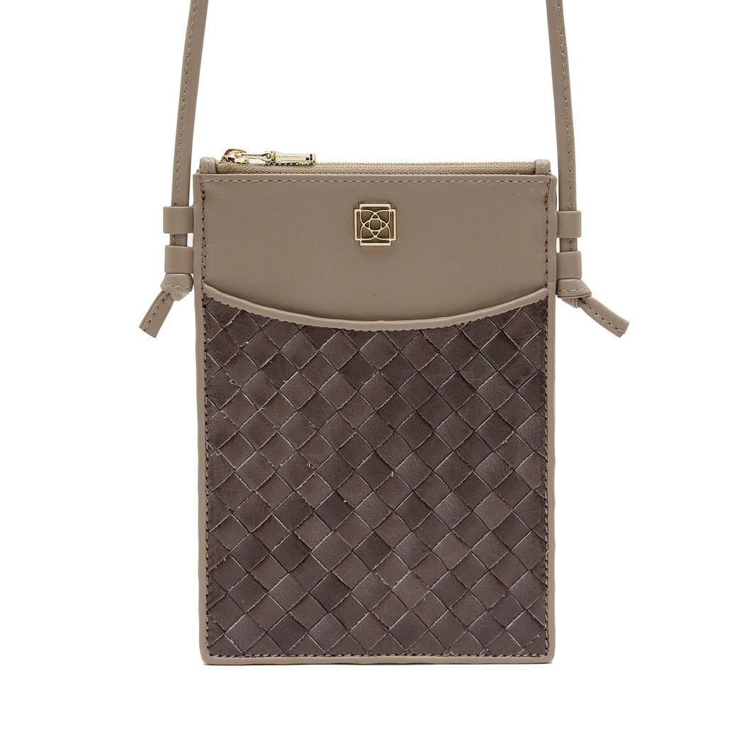 Begonia Kadın Örgü Deri Telefon Çantası