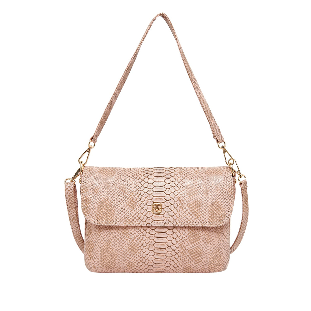 Bej Betty Kadın Egzotik Baskılı Omuz Çantası