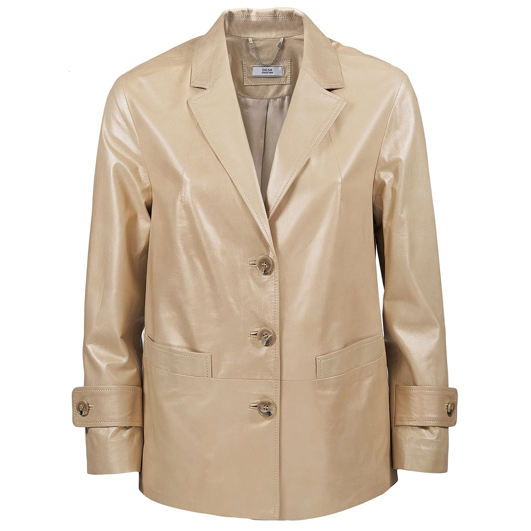 Bej Digna Kadın Deri Ceket