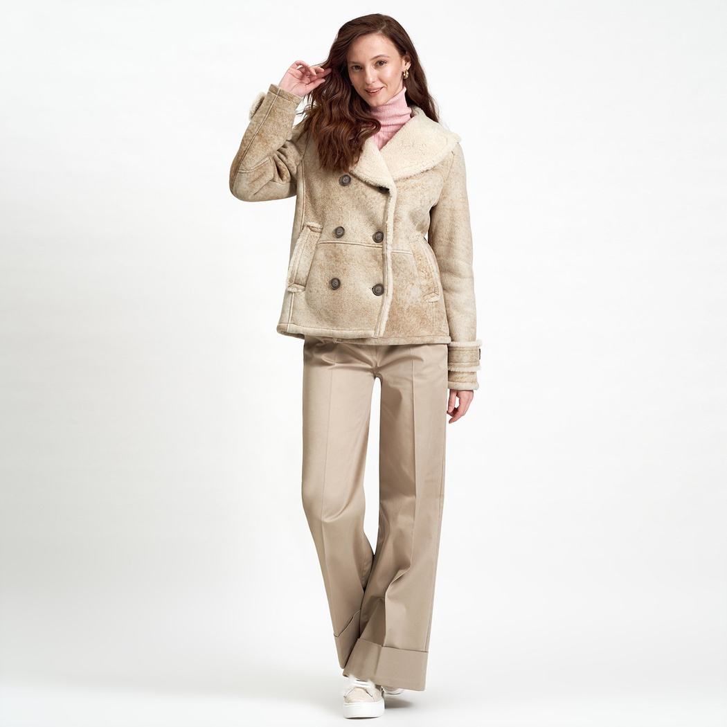 Bej Engracia Kadın Kürk Mont