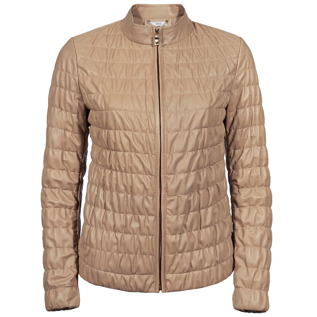 Bej Fernanda Kadın Deri Mont