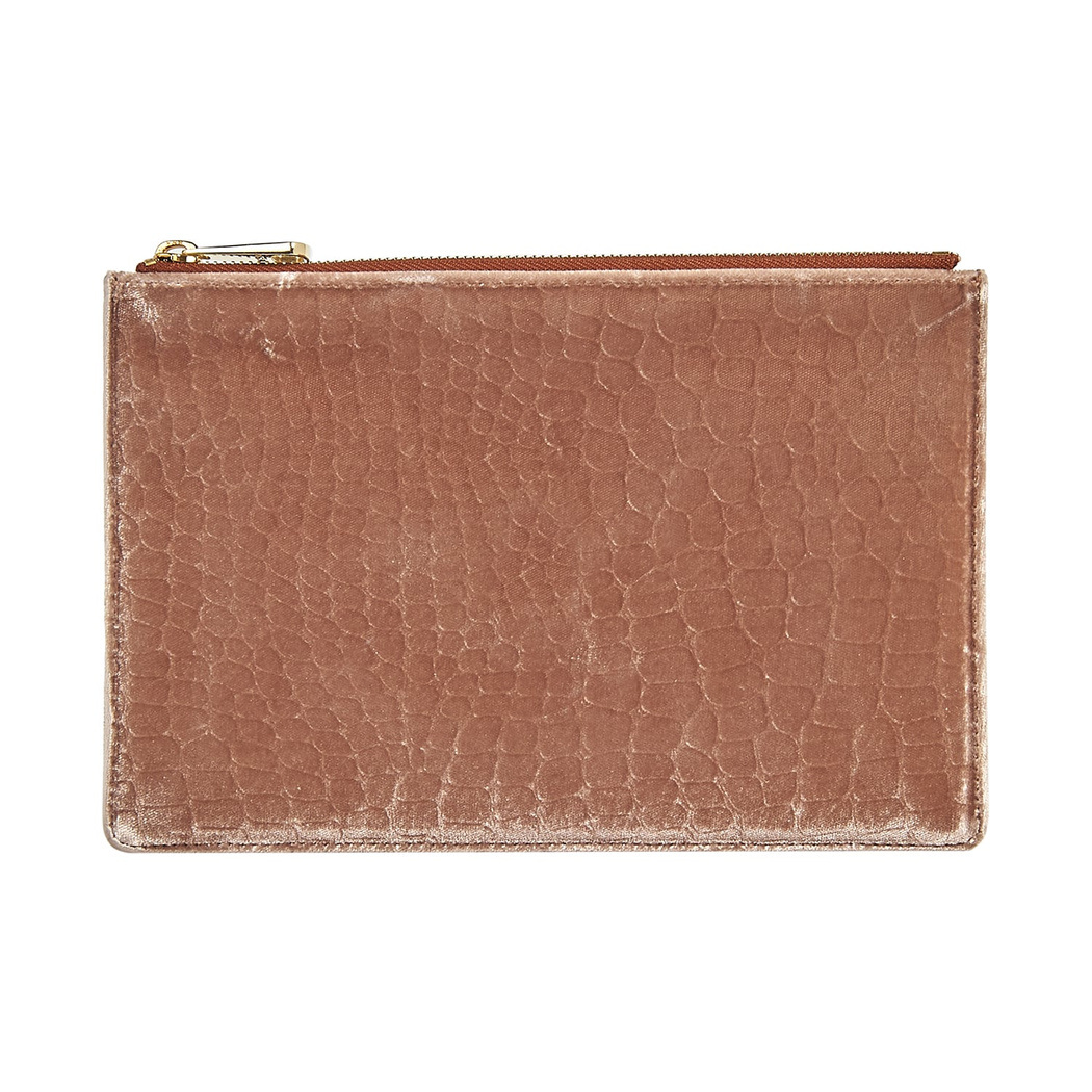 Bej Kadın Kadife Cüzdan