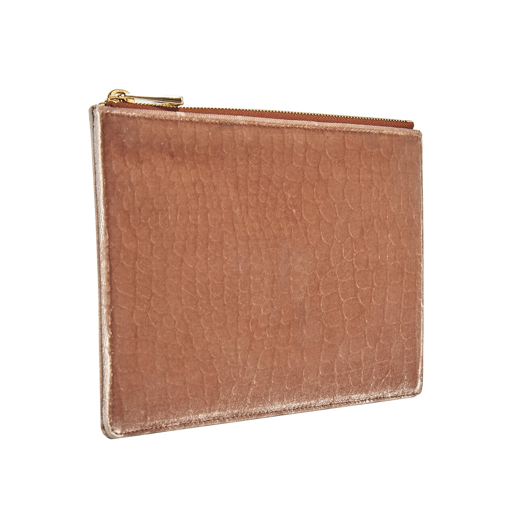 Bej Kadın Kadife Cüzdan