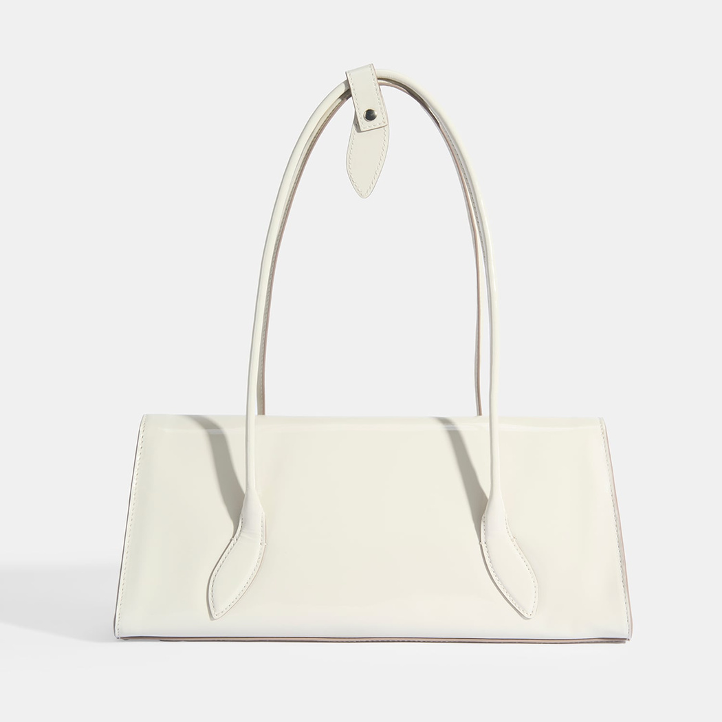 Bej Kadın Yaprak Detaylı Deri Omuz Çantası