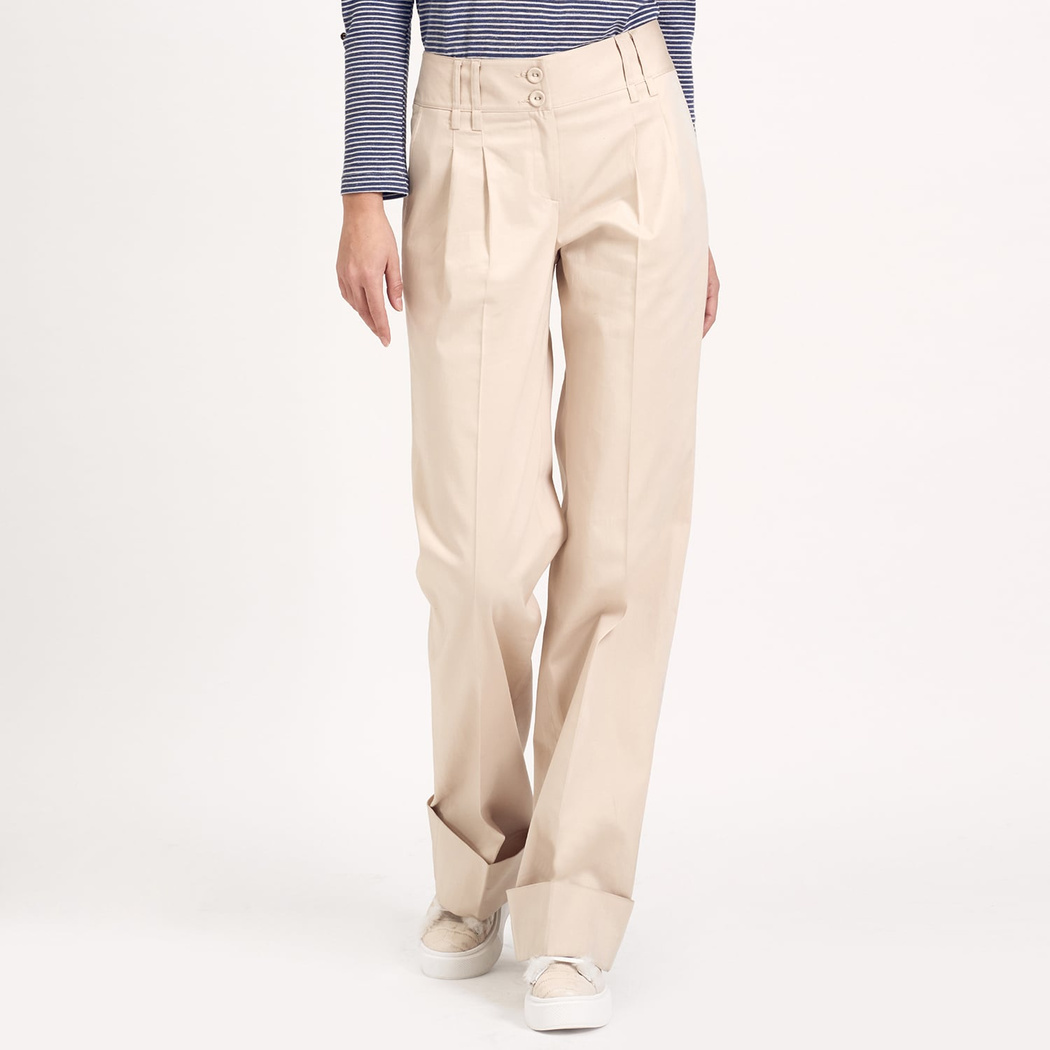 Bej Koton Kadın Pantolon