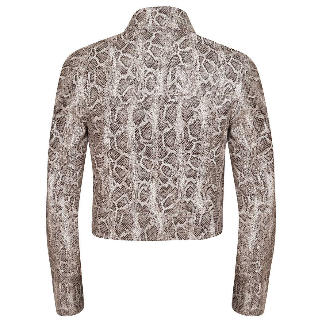 Bej Ninfe Kadın Deri Mont