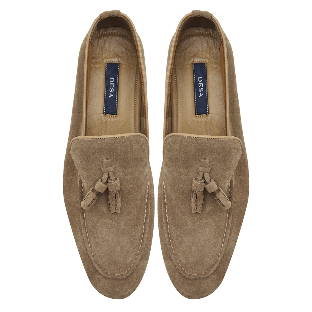Bej Philip Erkek Süet Loafer
