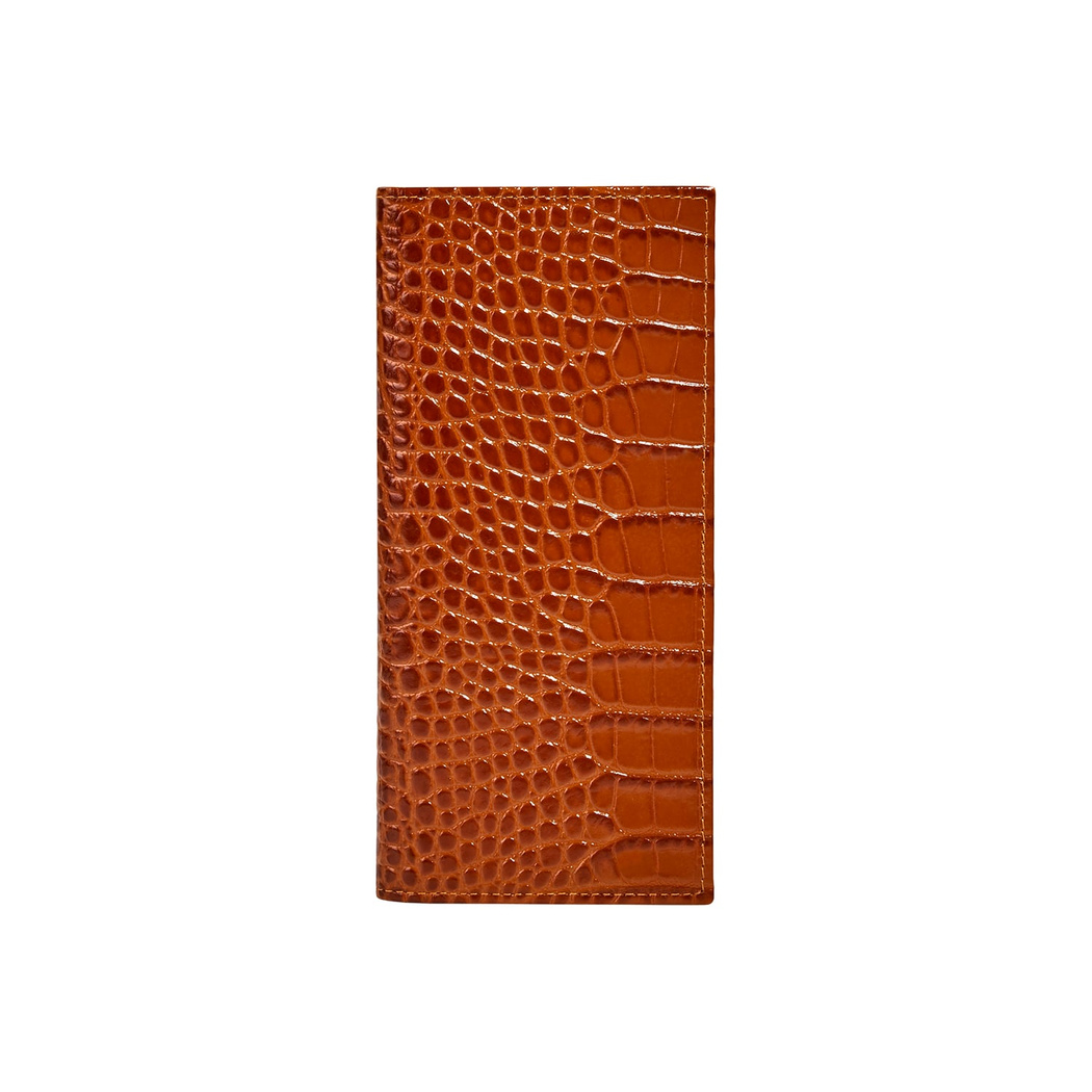 Benigna Erkek Kroko Baskılı Deri Kartlık