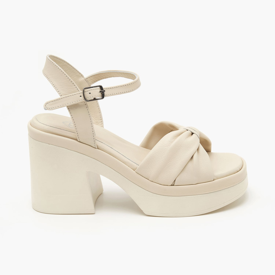 Bette Ekru Kadın Deri Sandalet