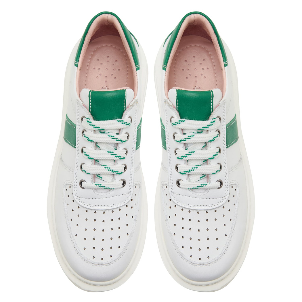 Beyaz Ange Kadın Deri Spor Ayakkabı