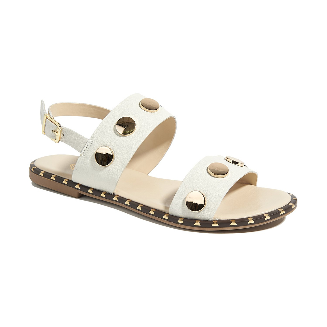 Beyaz Cadmus Kadın Deri Sandalet