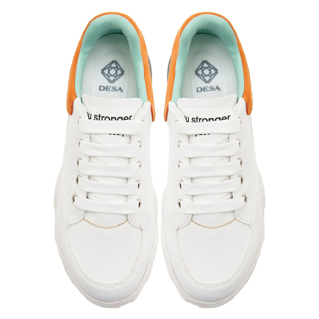 Beyaz Cali Kadın Spor Ayakkabı