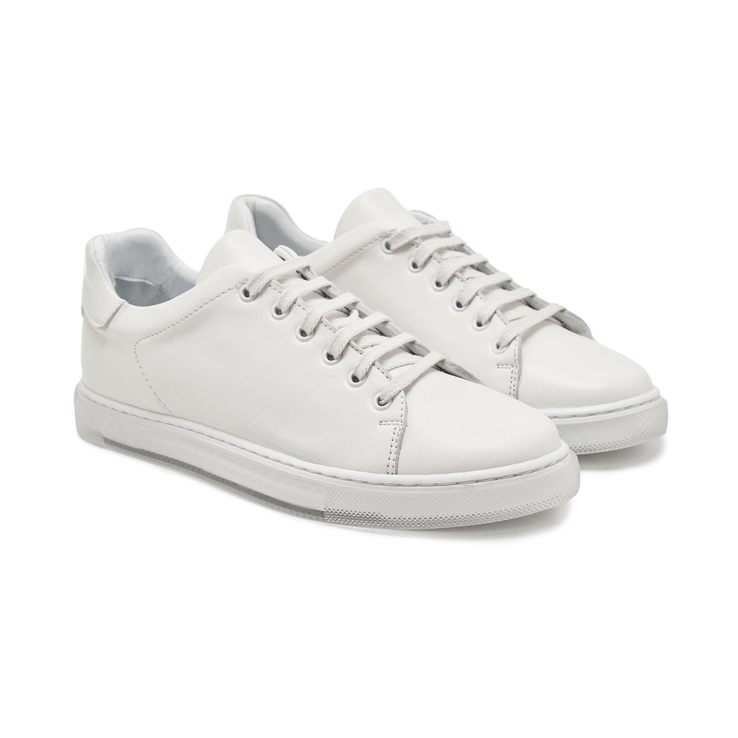 Beyaz Candide Kadın Deri Spor Ayakkabı