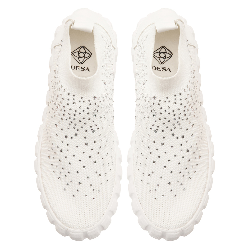 Beyaz Elena Kadın Triko Spor Ayakkabı