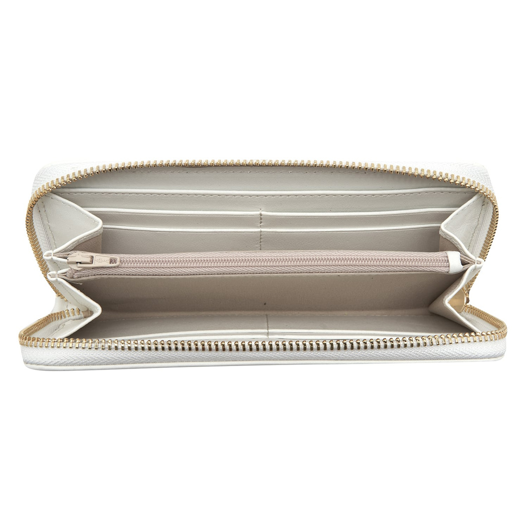 Beyaz Kadın Deri Cüzdan