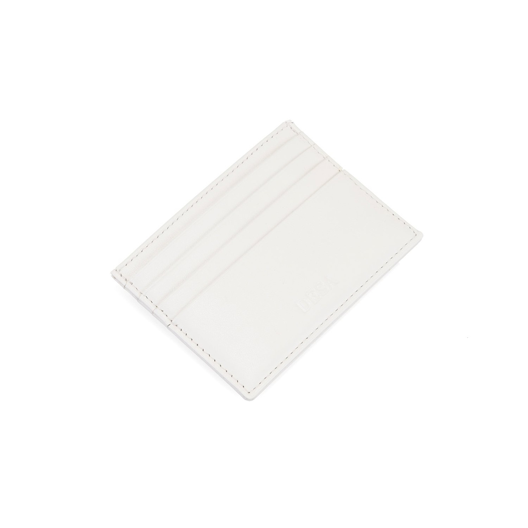 Beyaz Kadın Deri Kartlık