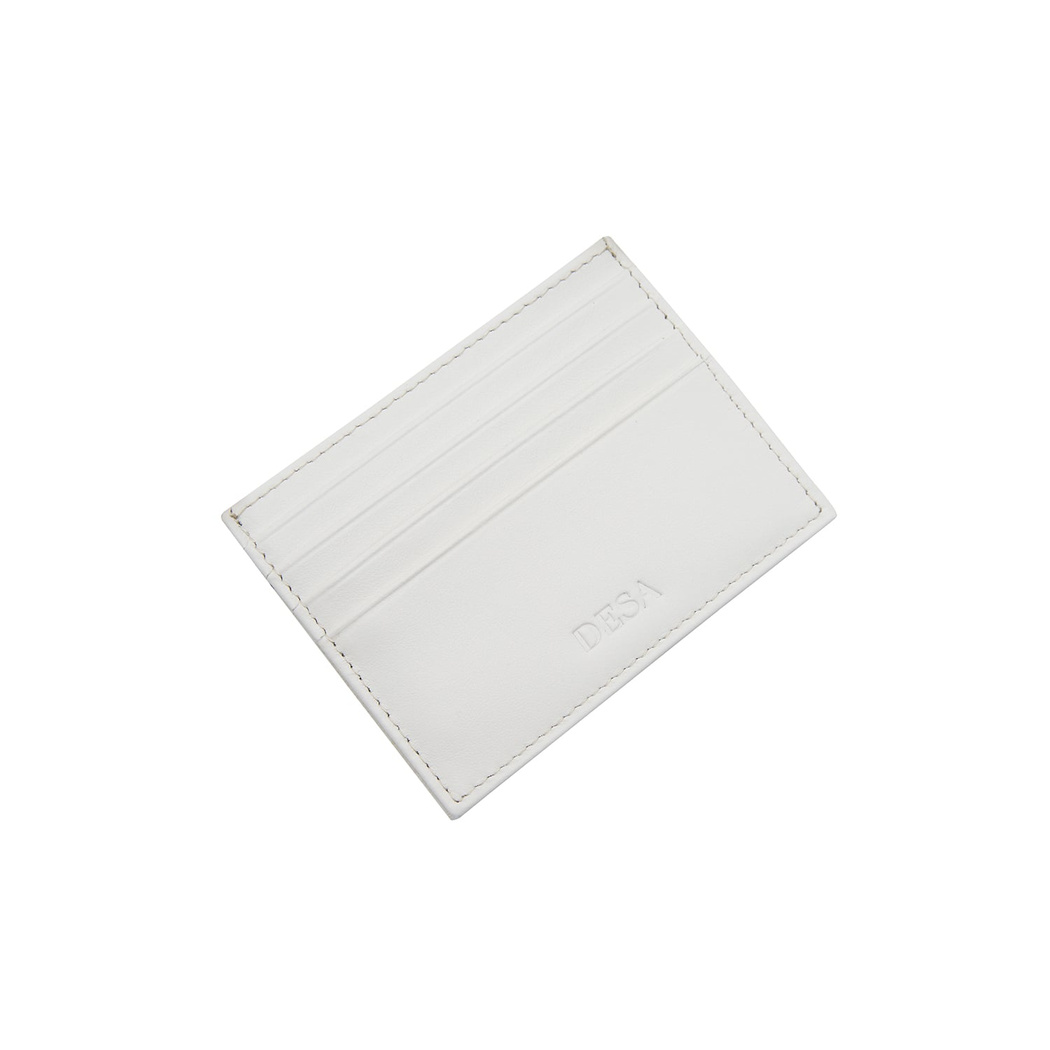 Beyaz Vidal Floter Deri Kartlık