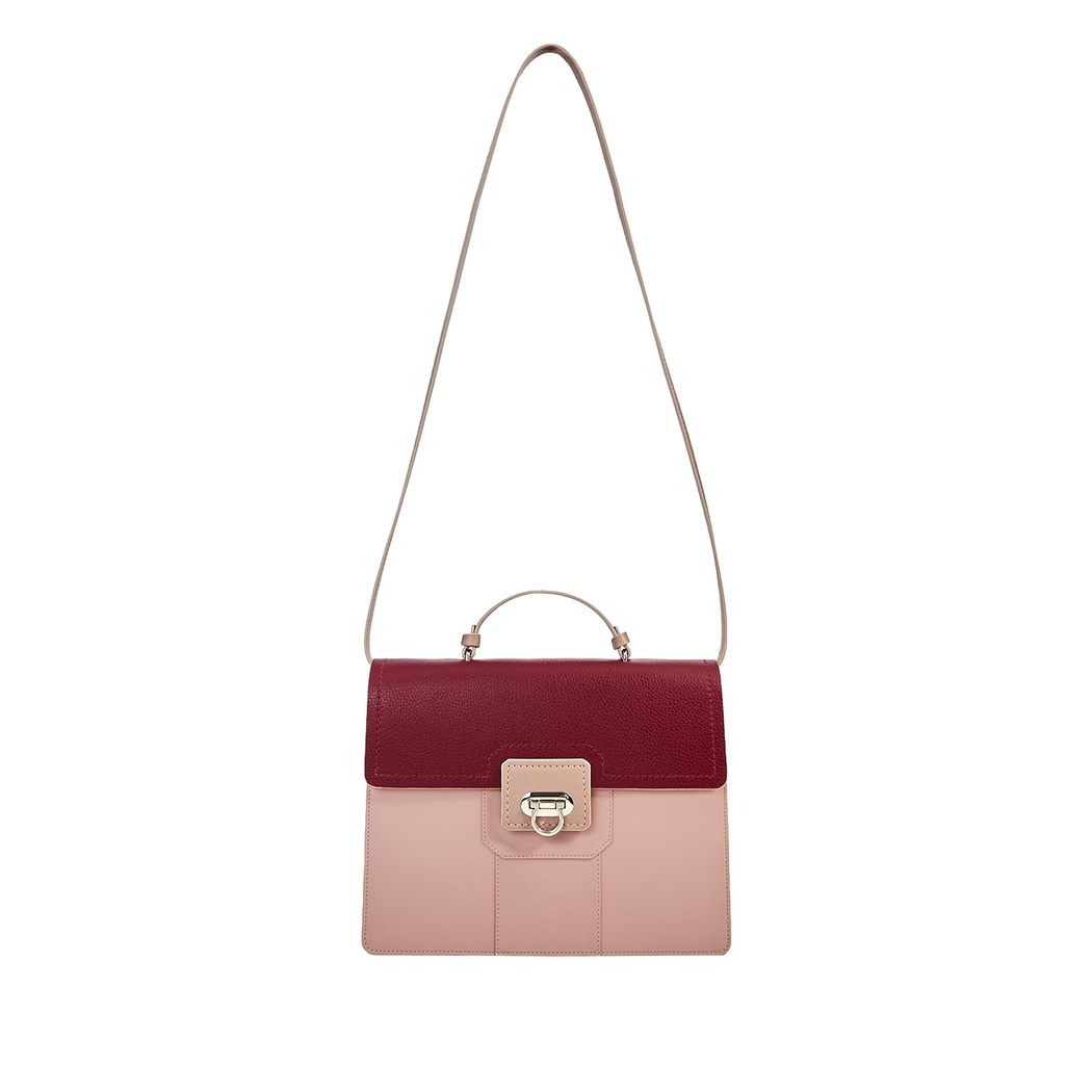 Bianca Pembe Kadın Deri Omuz Çantası