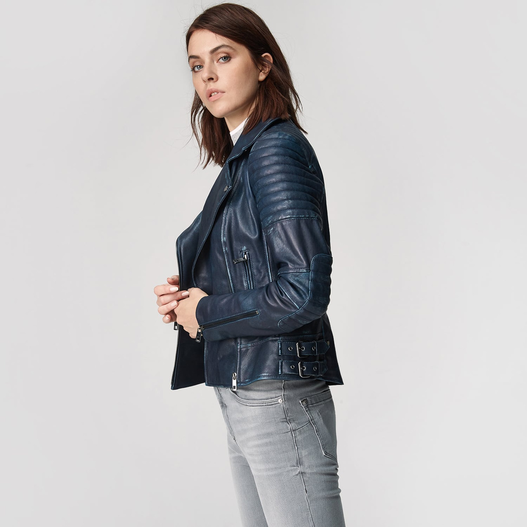 Bonita Kadın Deri Biker Mont