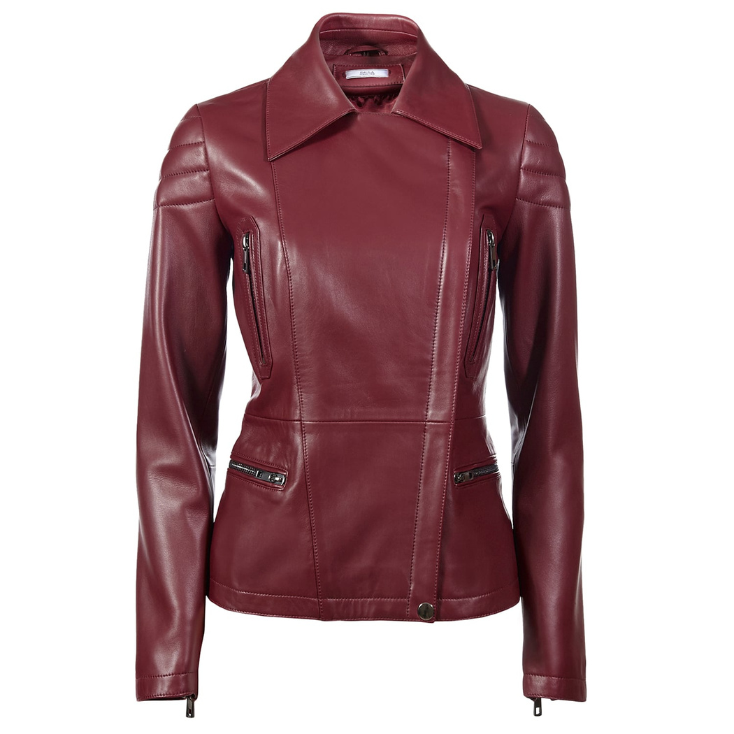 Bordo Caoimhe Kadın Deri Mont