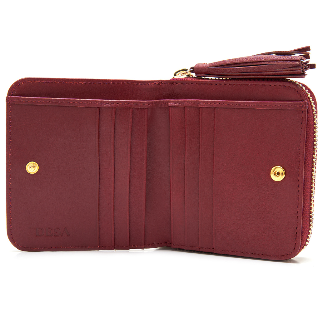 Bordo Kadın Deri Cüzdan