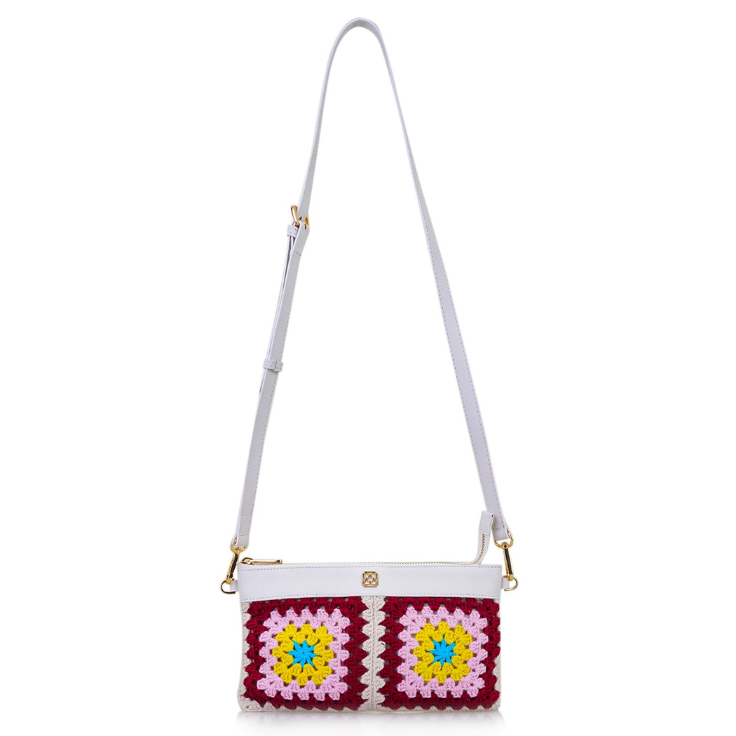 Bordo Kadın Örgülü Omuz Çantası