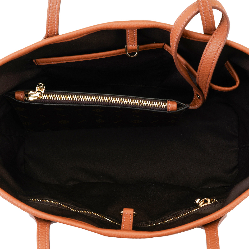 Boris Kahve Kadın Monogram Omuz Çantası