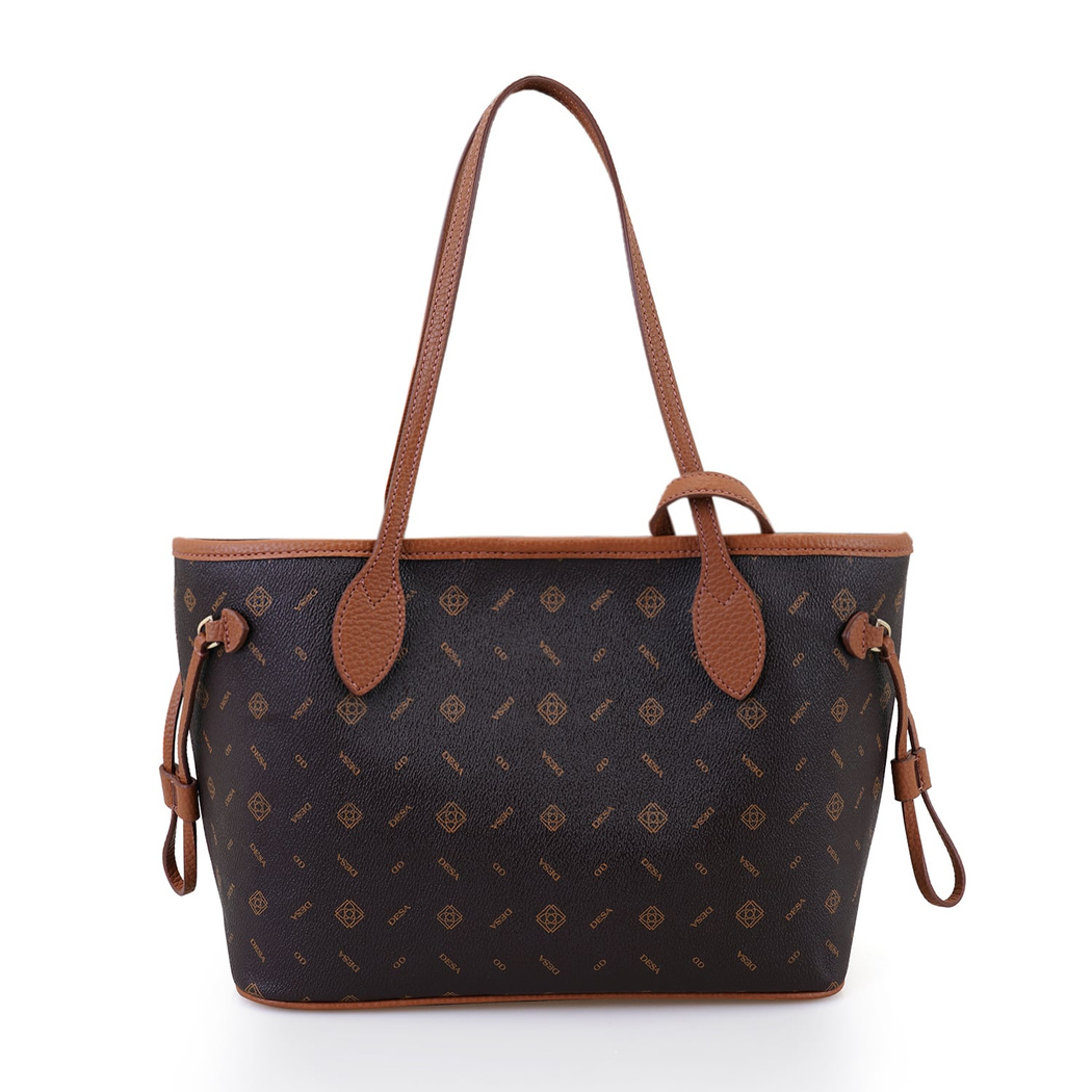 Boris Kahve Kadın Monogram Omuz Çantası