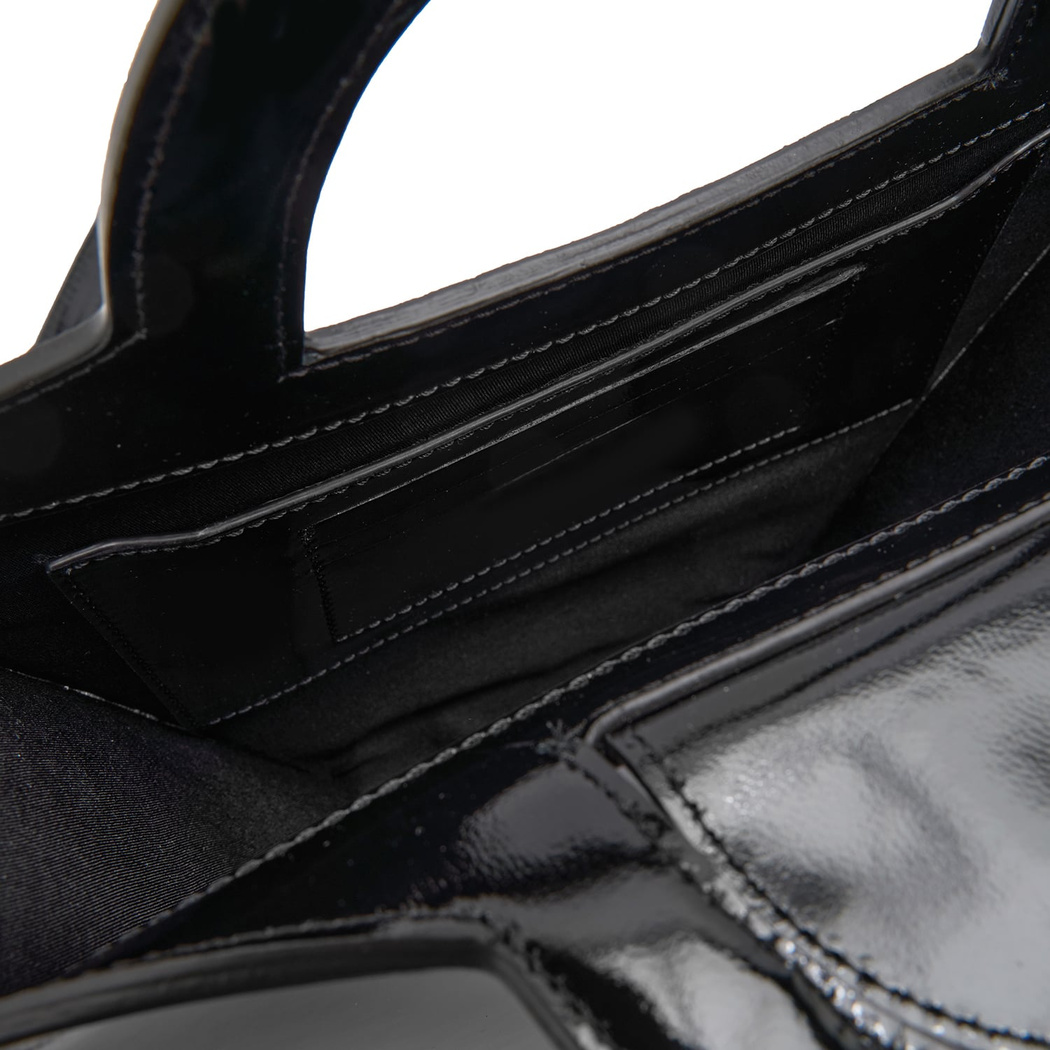 Botti Siyah Kadın Rugan Deri El Çantası