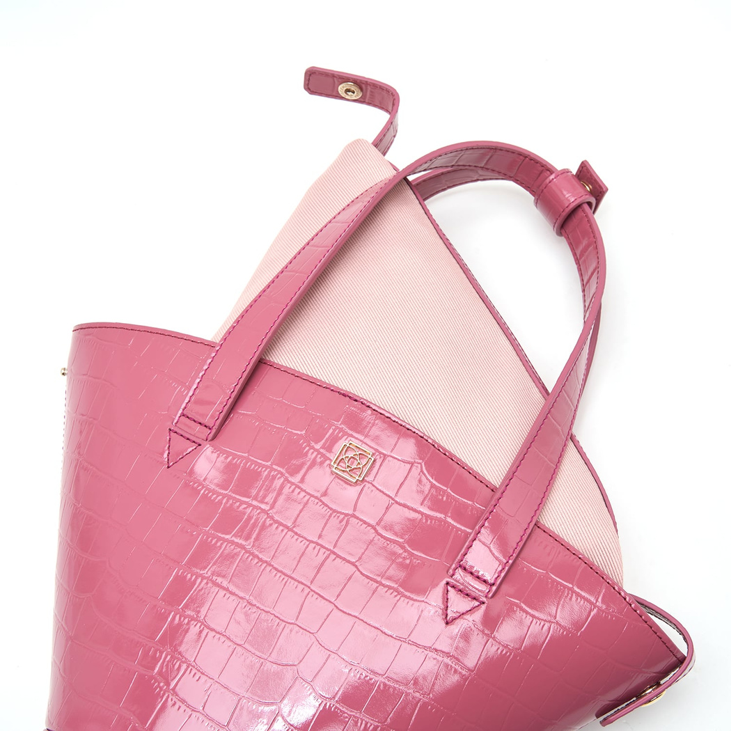 Brenda Fuşya Kadın Deri Alışveriş Çantası 