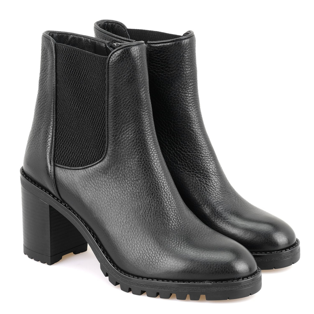 Brenda Siyah Kadın Topuklu Deri Bot