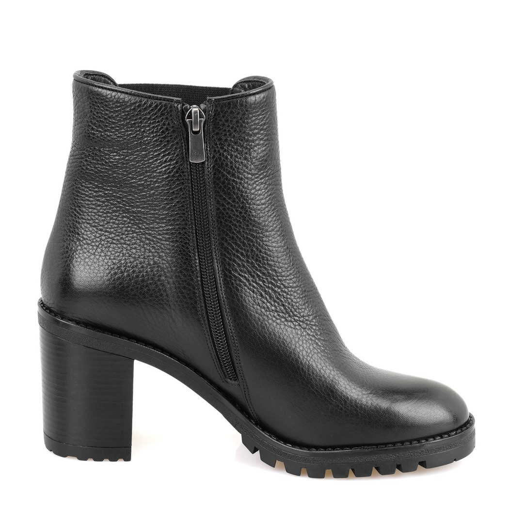Brenda Siyah Kadın Topuklu Deri Bot