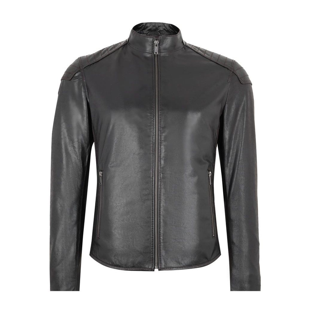 Breyon Kahve Erkek Deri Ceket