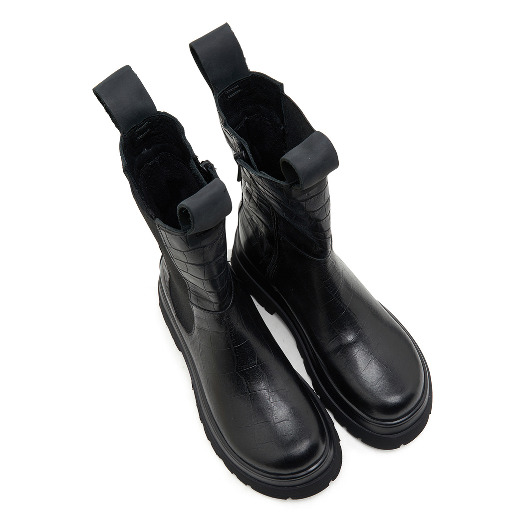 Brigett Chelsea Kadın Kroko Baskılı Deri Bot