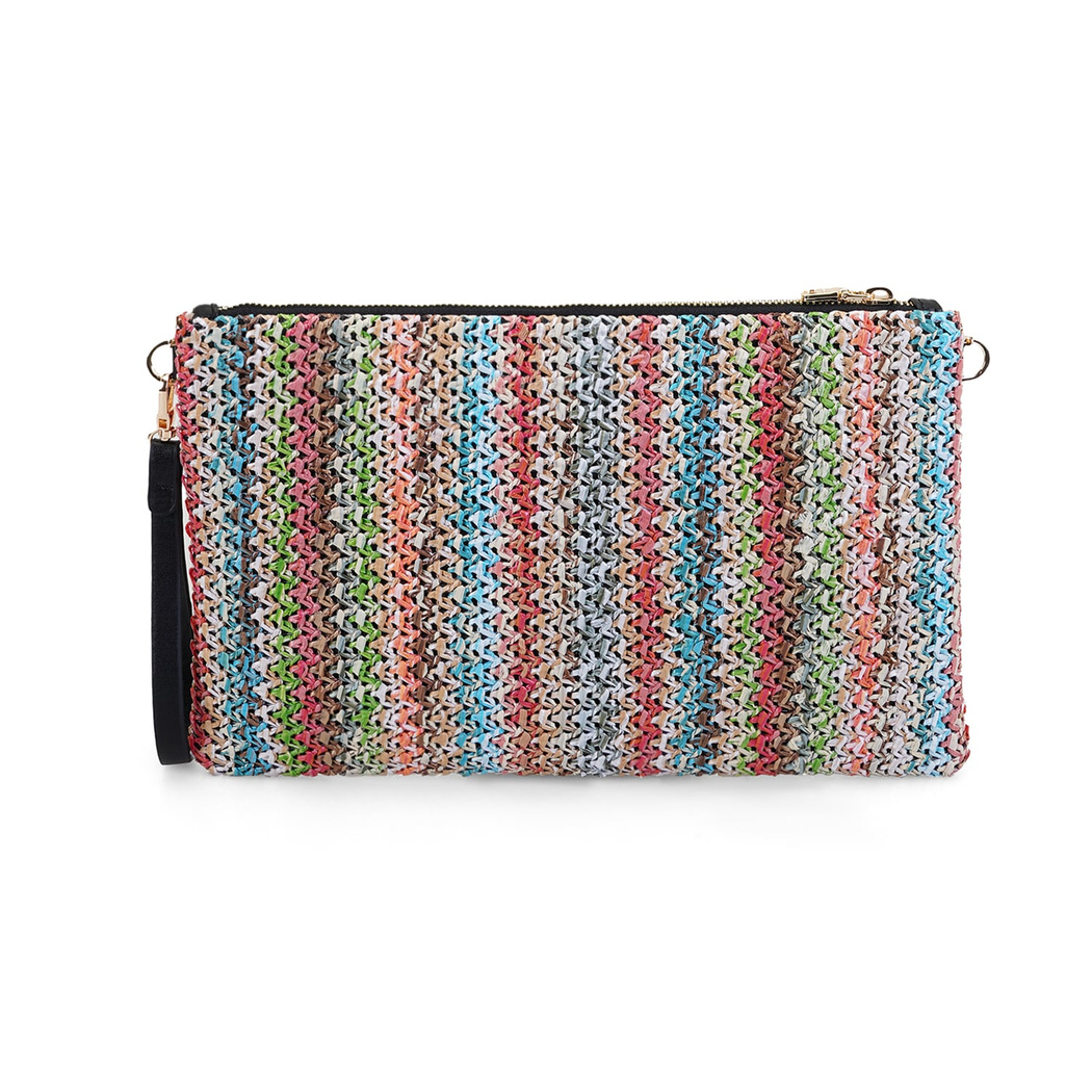 Brisa Renkli Kadın Hasır Portföy Çanta