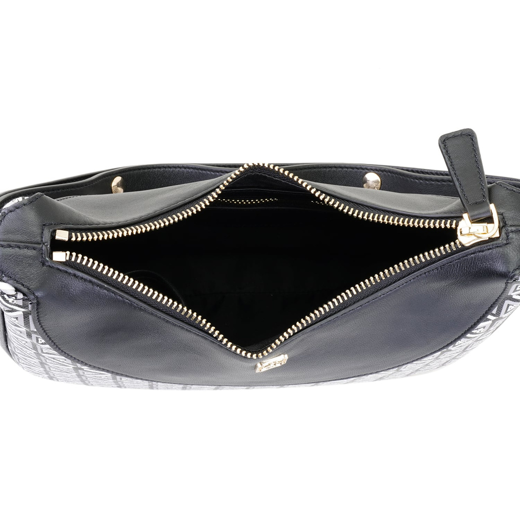 Brote Siyah Kadın Monogram Omuz Çantası