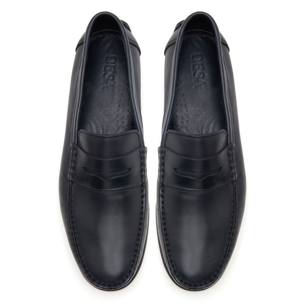Buck Lacivert Erkek Deri Loafer